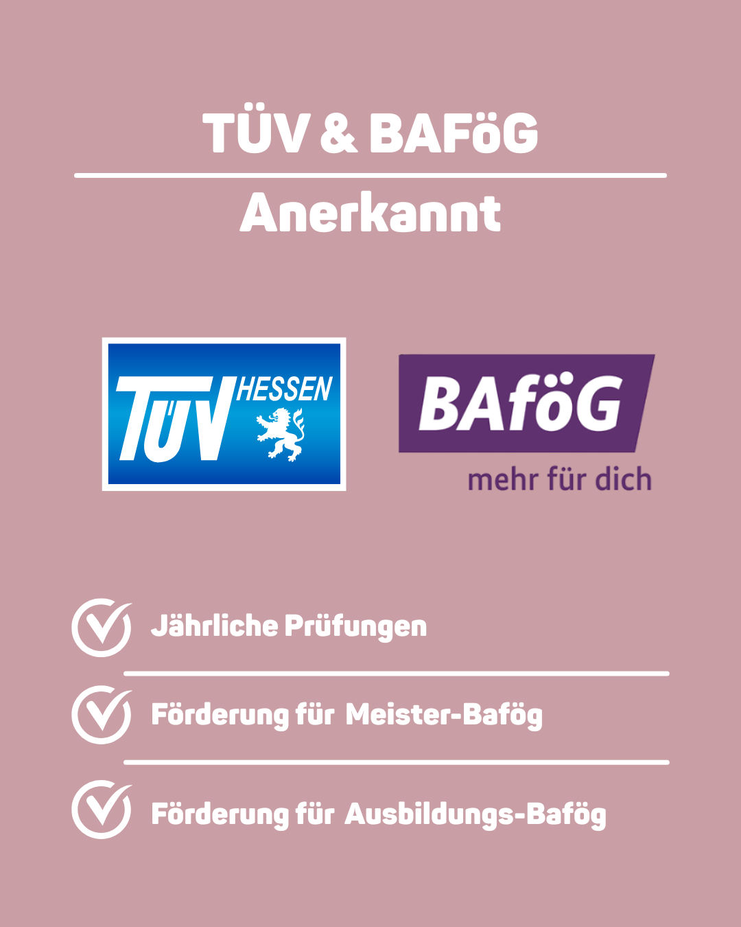 Bafög zertifizierte Schule